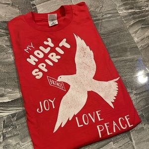 My Holy Spirit brings joy love peace heavy fade retro tee